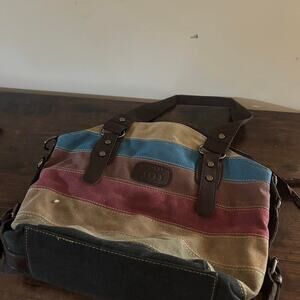 Rainbow Hobo Tote with Straps